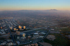 Aerial 51, Irvine city lights, dusk #2