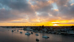 Harbor sunset