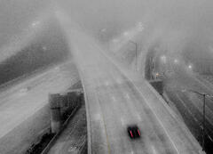 Overpass in Fog