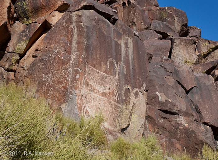 Rock art panel #2, Big Petroglyph Canyon