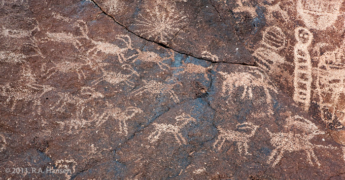 Rock art panel #5, Big Petroglyph Canyon