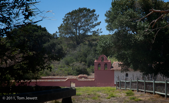 View from footbridge -- La Purisima is the only one of the missions to be managed as a California State Historical Park. There...